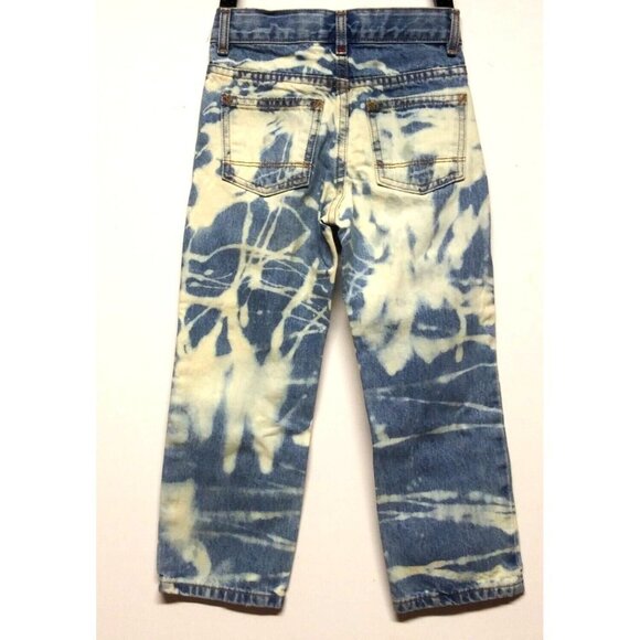 Arizona Jean Co Boys Jeans Sz 7 Bleached Adjustable waist Straight Leg Baggy EUC - Picture 4 of 6